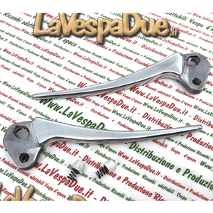 Pair of LAMBRETTA INNOCENTI brake and clutch levers in polished aluminum