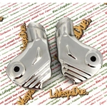 Coppia coperchi cromati forcella LAMBRETTA 125 150 LI 3° serie SPECIAL DL 200 GP SX TV innocenti