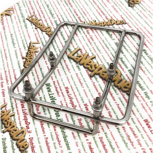 Gepäckträger hinten für LAMBRETTA 125 150 LI 2° 175 TV 2° aus Edelstahl 17 x 20 cm