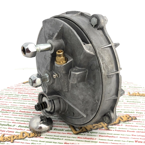 Komplette Nabe mit innenliegender Scheibenbremstrommel am Vorderrad LAMBRETTA 175 TV 3° 200 TV SX DL GP mit 10 x 1,25 mm Hohlschraube innocenti