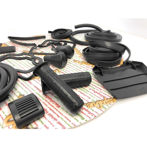 Black rubber parts kit for restoration of LAMBRETTA 125 150 LI 1st 2nd innocenti