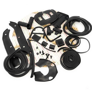 BLACK rubber parts kit restoration LAMBRETTA 125 150 LI SPECIAL SX 175 TV 3° 200 TV SX innocenti