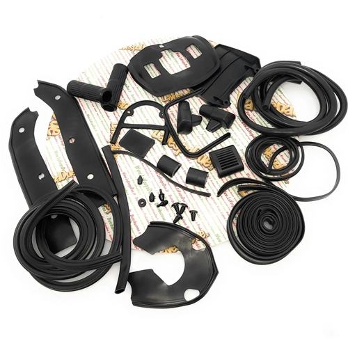 BLACK rubber parts kit restoration LAMBRETTA 125 150 LI SPECIAL SX 175 TV 3° 200 TV SX innocenti