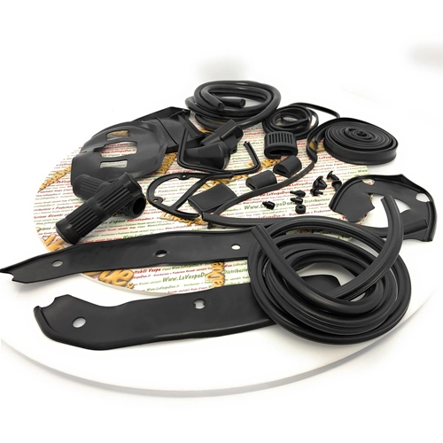 BLACK rubber parts kit restoration LAMBRETTA 125 150 LI SPECIAL SX 175 TV 3° 200 TV SX innocenti