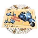Affiche VESPA TECNICA 150 VBB1, format 32 cm x 48 cm, effet vintage