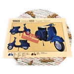 Affiche VESPA TECNICA 180 SS Super Sport VSC1, dimensions 32 cm x 48 cm, effet vintage