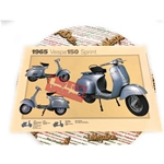 Affiche VESPA TECNICA 150 SPRINT VLB1, dimensions 32 cm x 48 cm, effet vintage