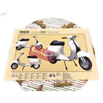 Poster VESPA TECNICA 50 SPECIAL misure 32 cm X 48 cm effetto vintage
