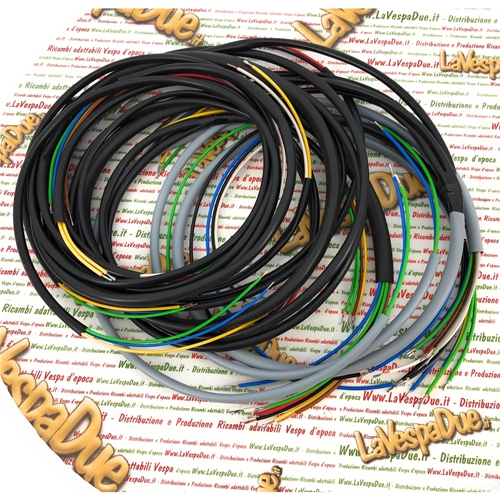 Cables del sistema eléctrico para PIAGGIO APE 175 AD1 con arranque manual, producto italiano artesanal.