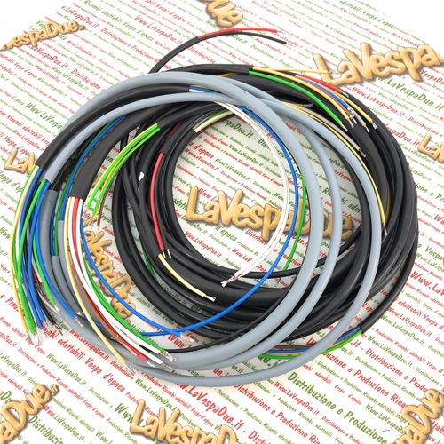 Cables del sistema eléctrico para PIAGGIO APE 175 AD1 con arranque manual, producto italiano artesanal.