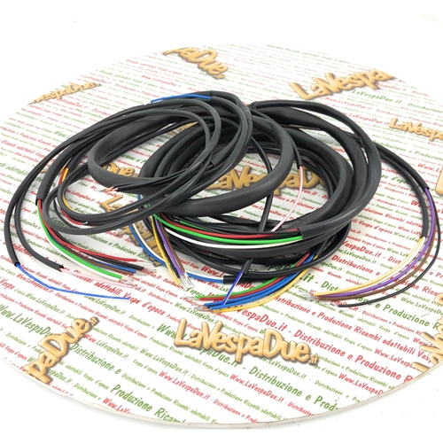 Cables del sistema eléctrico para PIAGGIO APE 50 TL3 con faro único sin arranque eléctrico, producto italiano artesanal.