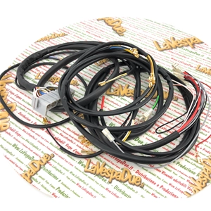 Cables del sistema eléctrico para PIAGGIO APE 50 TL3 con faro único y arranque eléctrico, producto italiano artesanal.