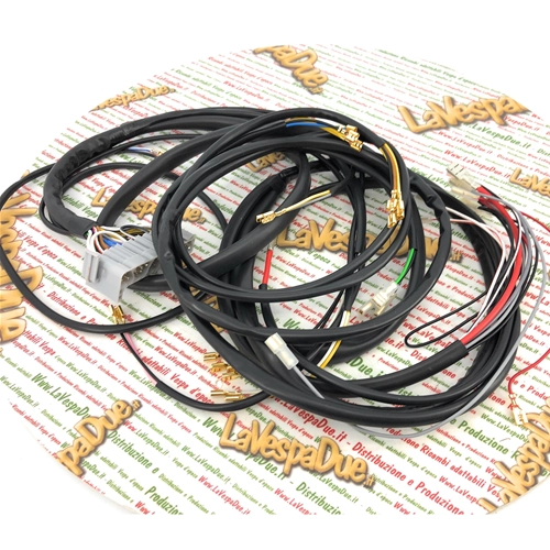 Cables del sistema eléctrico para PIAGGIO APE 50 TL3 con faro único y arranque eléctrico, producto italiano artesanal.
