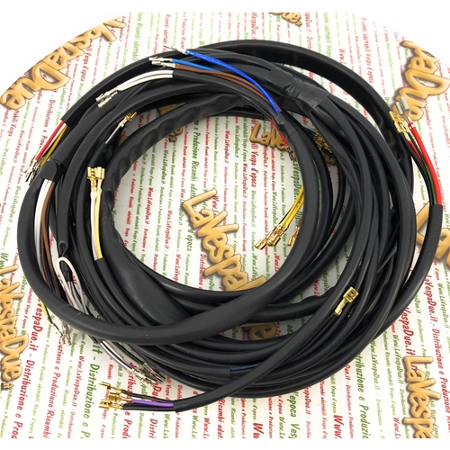 Cables del sistema eléctrico para PIAGGIO APE 50 TL6 con faro único y arranque eléctrico, producto italiano artesanal.