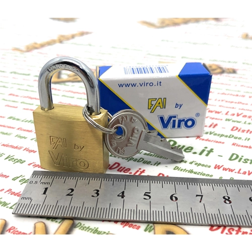 Candado antirrobo VIRO 30 mm para Vespa, Vespa Lambretta, Piaggio, Ciao, Si, Bravo Boxer