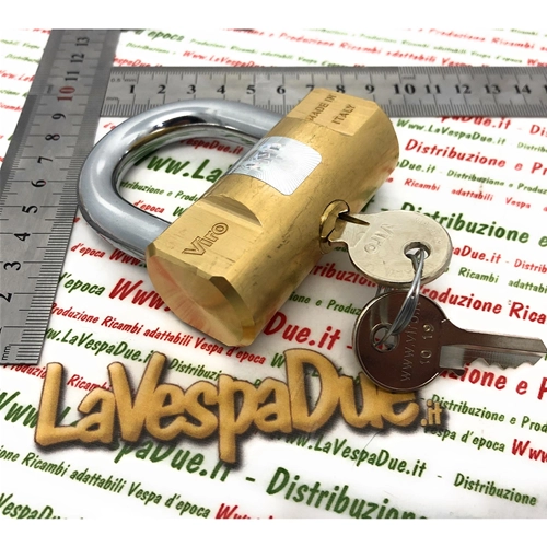 Cadenas cylindrique VIRO ANTIVOL VESPA 70 mm pour chaîne APE LAMBRETTA PIAGGIO CIAO SI BRAVO BOXER