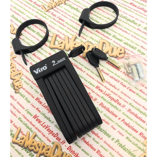 CERRADURA ANTIRROBO VIRO MAMBA para VESPA, APE, LAMBRETTA, PIAGGIO, CIAO, SI, BRAVO, BOXER, BICICLETAS