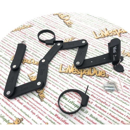 CERRADURA ANTIRROBO VIRO MAMBA para VESPA, APE, LAMBRETTA, PIAGGIO, CIAO, SI, BRAVO, BOXER, BICICLETAS