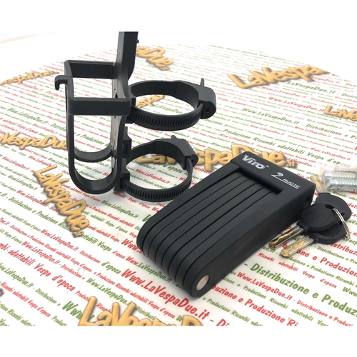 CERRADURA ANTIRROBO VIRO MAMBA para VESPA, APE, LAMBRETTA, PIAGGIO, CIAO, SI, BRAVO, BOXER, BICICLETAS