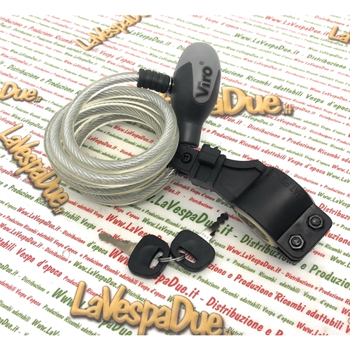 VIRO HAWAII câble acier laisse ANTIVOL VESPA vélo moto APE LAMBRETTA PIAGGIO CIAO SI BRAVO BOXER BIKE