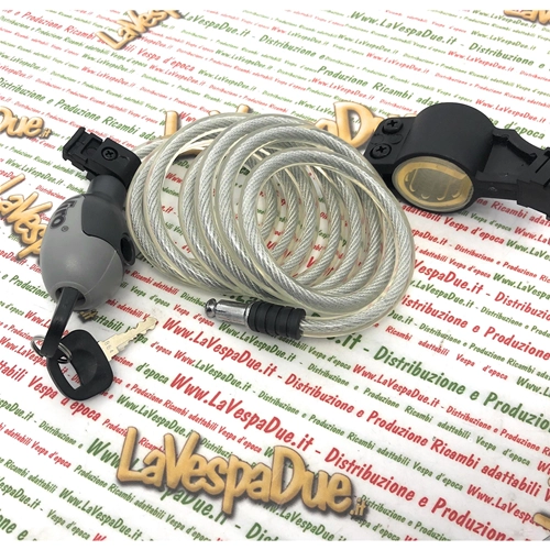 VIRO HAWAII câble acier laisse ANTIVOL VESPA vélo moto APE LAMBRETTA PIAGGIO CIAO SI BRAVO BOXER BIKE