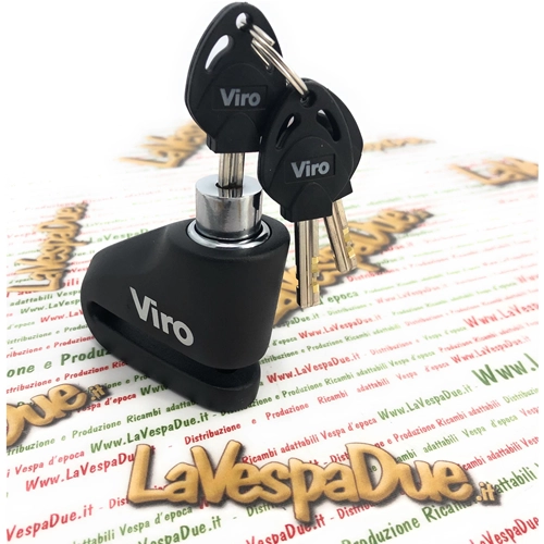 Candado de disco antirrobo VIRO endurecido de 6 mm para Vespa, Moto, Ape, Lambretta, Piaggio, Ciao, Si, Bravo Boxer