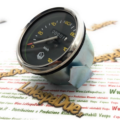 Échelle du compteur de vitesse LVDUE 120 km/h VESPA PX PE PREMIÈRE SÉRIE CHROMÉE clé sur le guidon