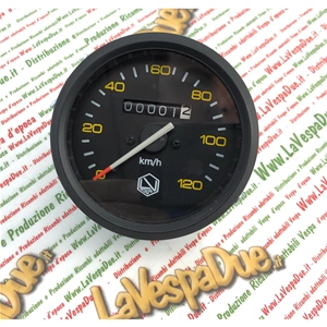 Escala del velocímetro LVDUE 120 km/h VESPA PX PE PRIMERA SERIE NEGRA llave en el manillar