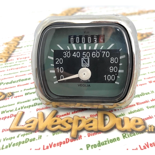 Odometer LVDUE Green scale 100 km/h VESPA 150 VL1 125 VM VN ostrich low headlight ro 022743 026263