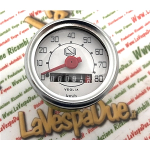 LVDUE Tachometer Sechskantskala 80 km/h VESPA NLR 50 90 CIAO SI BRAVO BOXER ro 190748