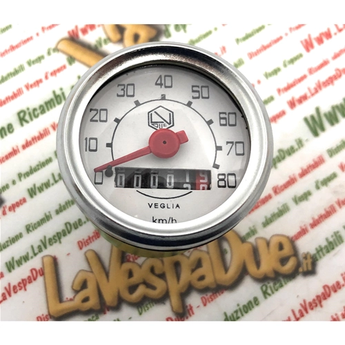 LVDUE Tachometer Sechskantskala 80 km/h VESPA NLR 50 90 CIAO SI BRAVO BOXER ro 190748