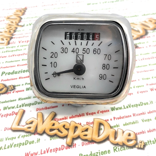 Compteur de vitesse LVDUE blanc, échelle 90 km/h, VESPA 125 VM VN 150 VL, phare autruche