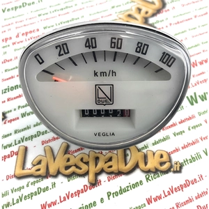 Velocímetro cuadrado LVDUE con escala de 100 km/h para VESPA 90 SS 125 SUPER PRIMAVERA ET3 GTR
