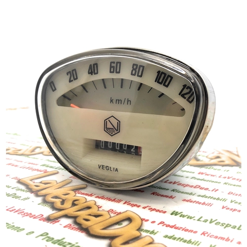LVDUE Tachometer mit sechseckiger Skala bis 120 km/h für VESPA TS RALLY PRIMAVERA ET3