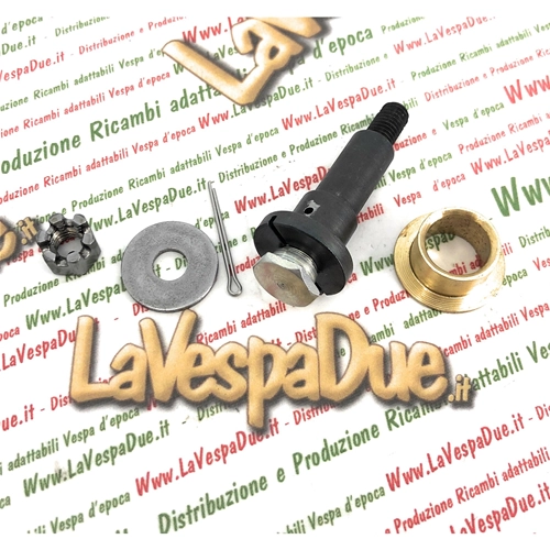 Tornillo completo con casquillo y boquilla de engrase para fijar el travesaño del motor de la VESPA 125 V1T A V15T 1948 (barra del faro bajo).