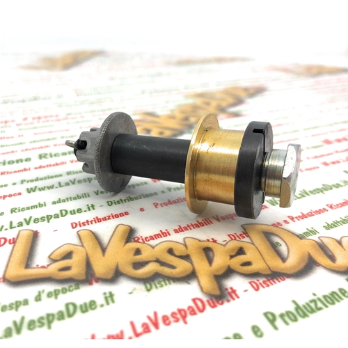 Tornillo completo con casquillo y boquilla de engrase para fijar el travesaño del motor de la VESPA 125 V1T A V15T 1948 (barra del faro bajo).