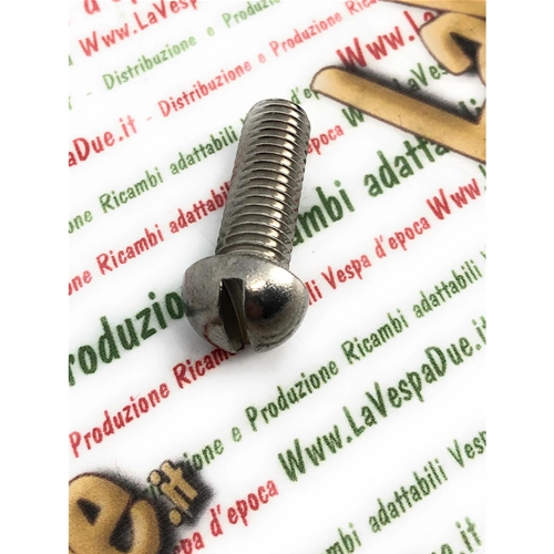 Vis à tête ronde en acier inoxydable 18/8 UNI 254 10 mm x 30 mm VESPA, diverses applications, pour le bouchage de trous. Produit italien en stock dans notre entrepôt.