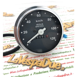 Compteur de vitesse chromé pour VESPA 50 125 PK S SS, échelle 120 km/h, complet avec joint, références 179151, 178864, 196894, 196895, 196905 et 197019.