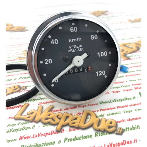 Compteur de vitesse chromé pour VESPA 50 125 PK S SS, échelle 120 km/h, complet avec joint, références 179151, 178864, 196894, 196895, 196905 et 197019.