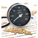 Chromed speedometer for VESPA 50 125 PK S SS scale 120 Km/h complete with gasket ro 179151 178864 196894 196895 196905 197019