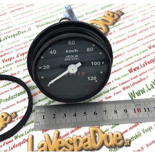 Compteur de vitesse NOIR pour VESPA 50 125 PK S SS, échelle 120 km/h, avec joint, références 179151, 178864, 196894, 196895, 196905 et 197019