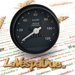 Compteur de vitesse NOIR pour VESPA 50 125 PK S SS, échelle 120 km/h, avec joint, références 179151, 178864, 196894, 196895, 196905 et 197019