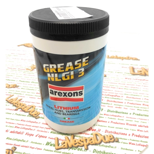Graisse AREXONS LITHIUM NLGI 3 kg 0,85 kg spéciale multi-usages convenant aux roulements et transmissions VESPA APE LAMBRETTA