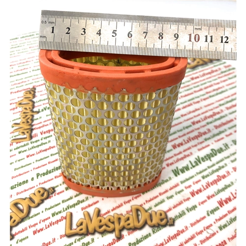 Ovaler Luftfilter für LAMBRETTA 125 150 175 200 LI TV GT SPECIAL SX 3. Serie Gold Silber