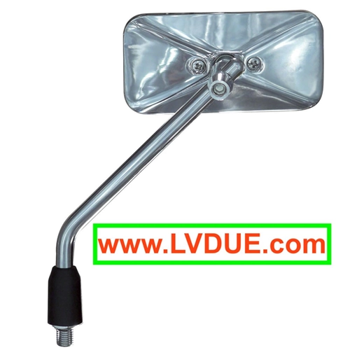 Espejo retrovisor rectangular izquierdo y derecho cromado con soporte para todas las VESPA
