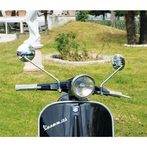 Espejo retrovisor FAR cromado Zama derecho para VESPA 50 125 150 180 200 completo con soporte
