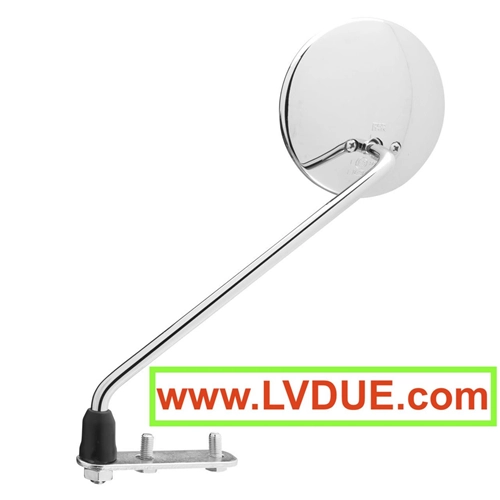 Verchromter linker Außenspiegel für VESPA 50, 125, 150, 180, 200, PX, PE, NLR, SPECIAL, PRIMAVERA, ET3, GS, VBB, VNB, SPRINT, SUPER RALLY, komplett mit Halterung