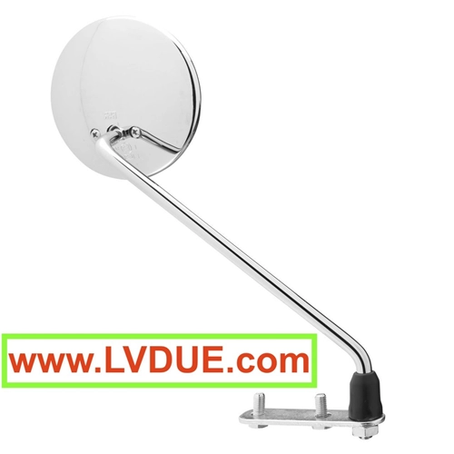 Rétroviseur droit chromé pour Vespa 50 125 150 180 200 PX PE NLR Special Primavera ET3 GS VBB VNB Sprint Super Rally, avec support.