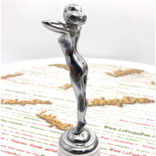Chrome DESMO GIRL hood fender statuette for VESPA APE LAMBRETTA various applications