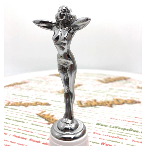 Chrome DESMO GIRL hood fender statuette for VESPA APE LAMBRETTA various applications